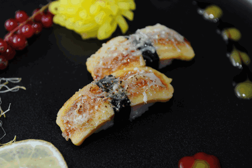 S12. Aburi Tamago avec fromage Nigiri